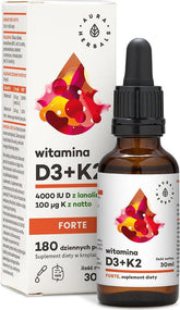 D3- ja K2-vitamiini FORTE 4000iu AURA-KRĂUTER
